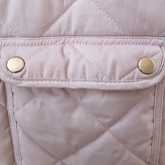 Francesca’s Blue Rain Light Pink Quilted Vest Size M - Picture 6 of 7